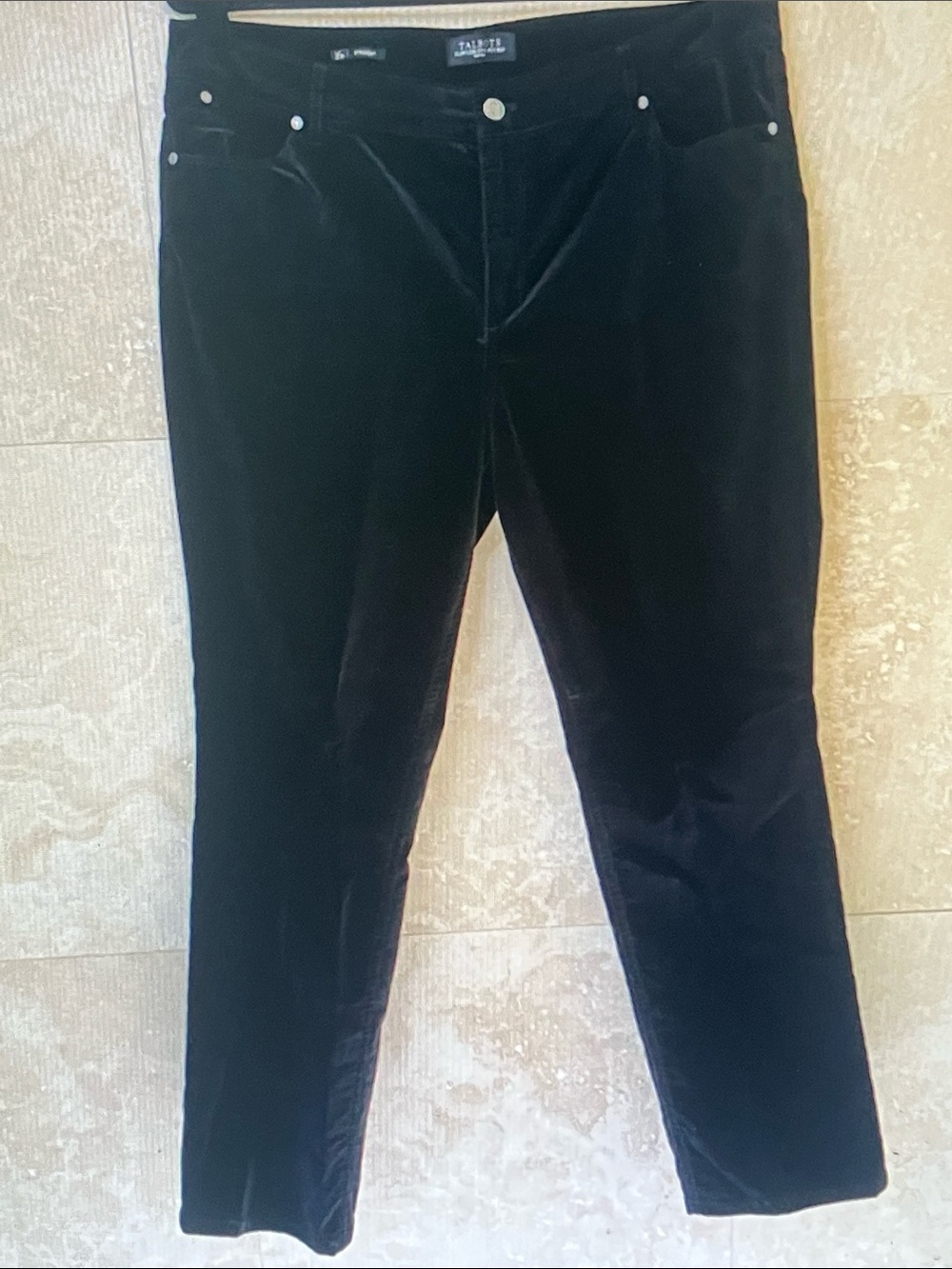 Talbots Black Straight-Leg Corduroy Pants